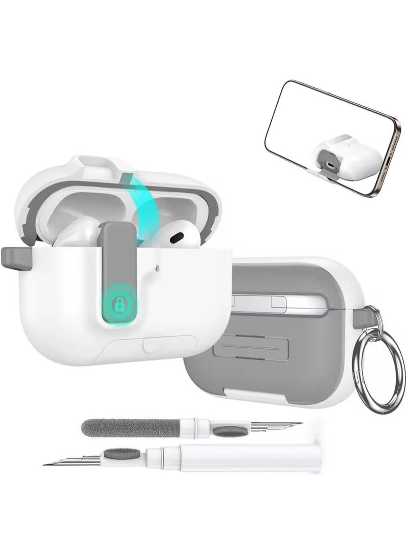 Fekra Lock Case for Apple Airpods Pro 3 (2025), Rugged Protection with Secure Lock for Airpods Pro 3 3rd Generation Cover with cleaner Kit - Image 1